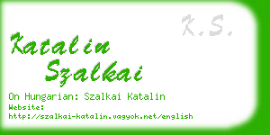 katalin szalkai business card